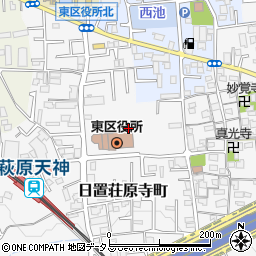 大阪府堺市東区日置荘原寺町195周辺の地図