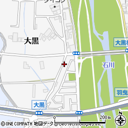 大阪府羽曳野市大黒172周辺の地図