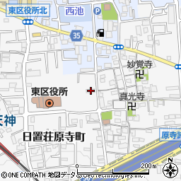 大阪府堺市東区日置荘原寺町208周辺の地図