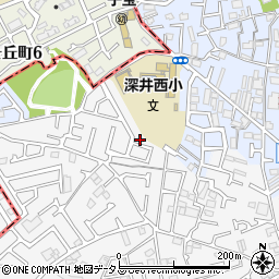 大阪府堺市中区深井中町979-7周辺の地図