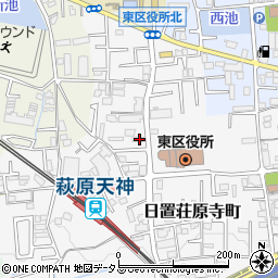 大阪府堺市東区日置荘原寺町43周辺の地図