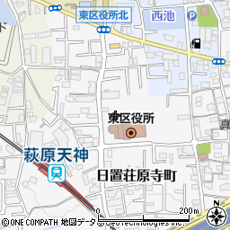 大阪府堺市東区日置荘原寺町200周辺の地図