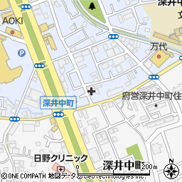 大阪府堺市中区深井北町3486周辺の地図