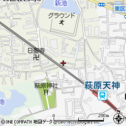 大阪府堺市東区日置荘西町3丁34周辺の地図