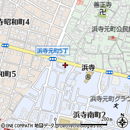 大阪府堺市西区浜寺南町1丁7周辺の地図