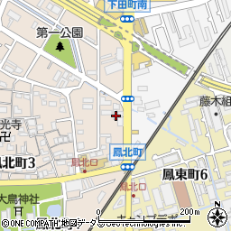 ＥＮＥＯＳ鳳北ＳＳ周辺の地図