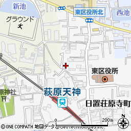 大阪府堺市東区日置荘原寺町39周辺の地図