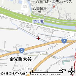 岡山県浅口市金光町大谷2415-3周辺の地図