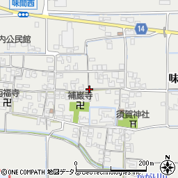 奈良県田原本町（磯城郡）味間周辺の地図