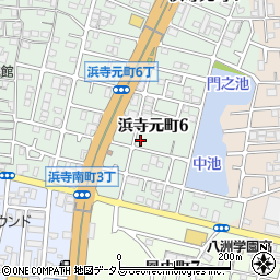大阪府堺市西区浜寺元町6丁周辺の地図
