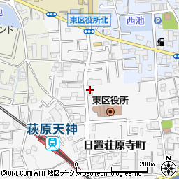 大阪府堺市東区日置荘原寺町201周辺の地図