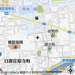 大阪府堺市東区日置荘原寺町206周辺の地図