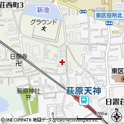 大阪府堺市東区日置荘西町3丁36周辺の地図
