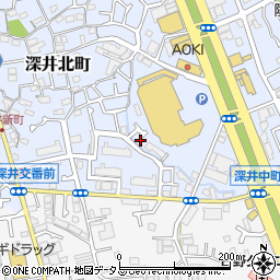 大阪府堺市中区深井北町697周辺の地図