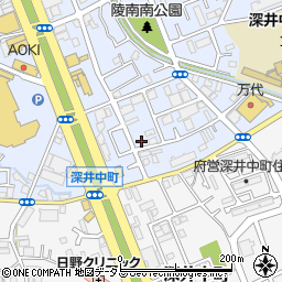 大阪府堺市中区深井北町3413-3周辺の地図