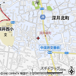 大阪府堺市中区深井北町766周辺の地図