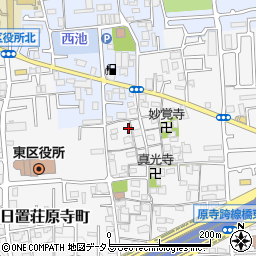 大阪府堺市東区日置荘原寺町573周辺の地図