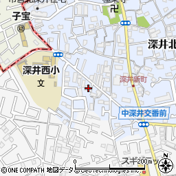 大阪府堺市中区深井北町950-1周辺の地図