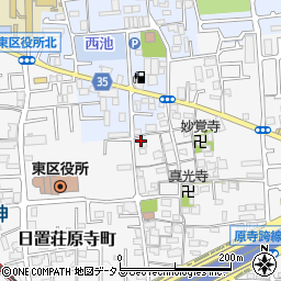 大阪府堺市東区日置荘原寺町205周辺の地図