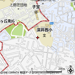 大阪府堺市中区深井中町977周辺の地図