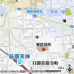 大阪府堺市東区日置荘原寺町34周辺の地図