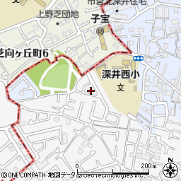 大阪府堺市中区深井中町923-8周辺の地図