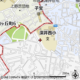 大阪府堺市中区深井中町977-7周辺の地図