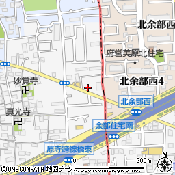 大阪府堺市東区日置荘原寺町442周辺の地図