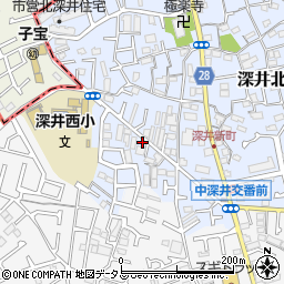 大阪府堺市中区深井北町950-9周辺の地図