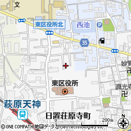 大阪府堺市東区日置荘原寺町33周辺の地図