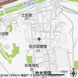 岡山県浅口市金光町大谷303-2周辺の地図