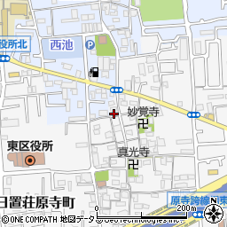 大阪府堺市東区日置荘原寺町490周辺の地図
