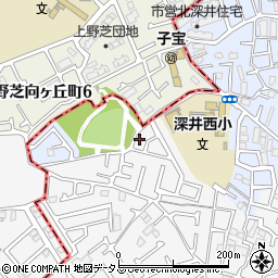 大阪府堺市中区深井中町922-18周辺の地図