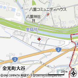 岡山県浅口市金光町大谷2434周辺の地図