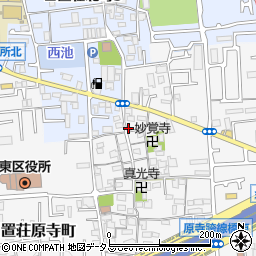 大阪府堺市東区日置荘原寺町498周辺の地図