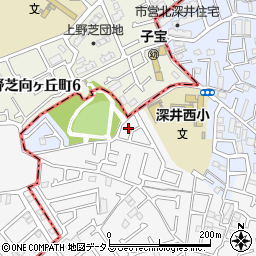 大阪府堺市中区深井中町922-13周辺の地図