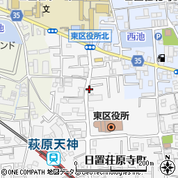 大阪府堺市東区日置荘原寺町36-15周辺の地図