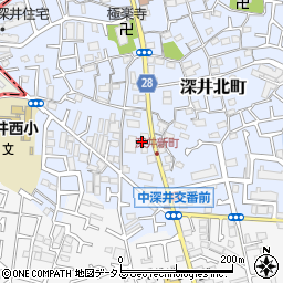 大阪府堺市中区深井北町142周辺の地図