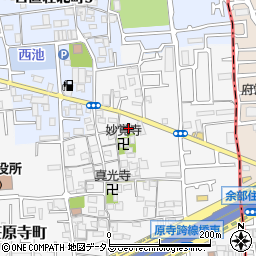 大阪府堺市東区日置荘原寺町484周辺の地図