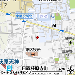 大阪府堺市東区日置荘原寺町32-25周辺の地図