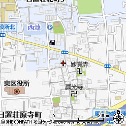 大阪府堺市東区日置荘原寺町490-1周辺の地図