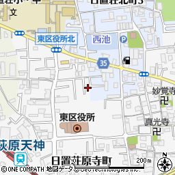 大阪府堺市東区日置荘原寺町32-19周辺の地図