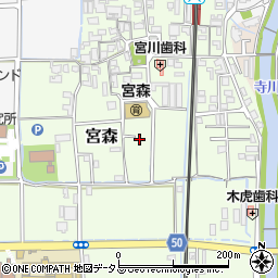 奈良県磯城郡田原本町宮森233-3周辺の地図
