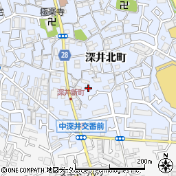 大阪府堺市中区深井北町777-5周辺の地図