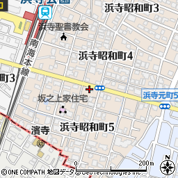 ハマデラエーアイ電気周辺の地図