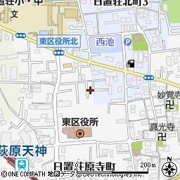 大阪府堺市東区日置荘原寺町32-18周辺の地図