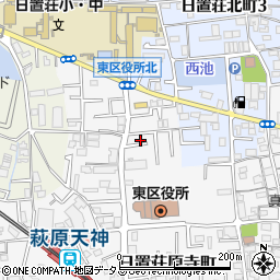 大阪府堺市東区日置荘原寺町36-6周辺の地図