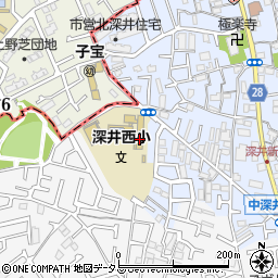 堺市立深井西小学校周辺の地図