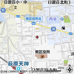 大阪府堺市東区日置荘原寺町36-19周辺の地図