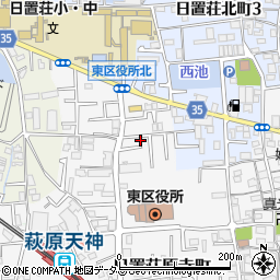 大阪府堺市東区日置荘原寺町32-32周辺の地図